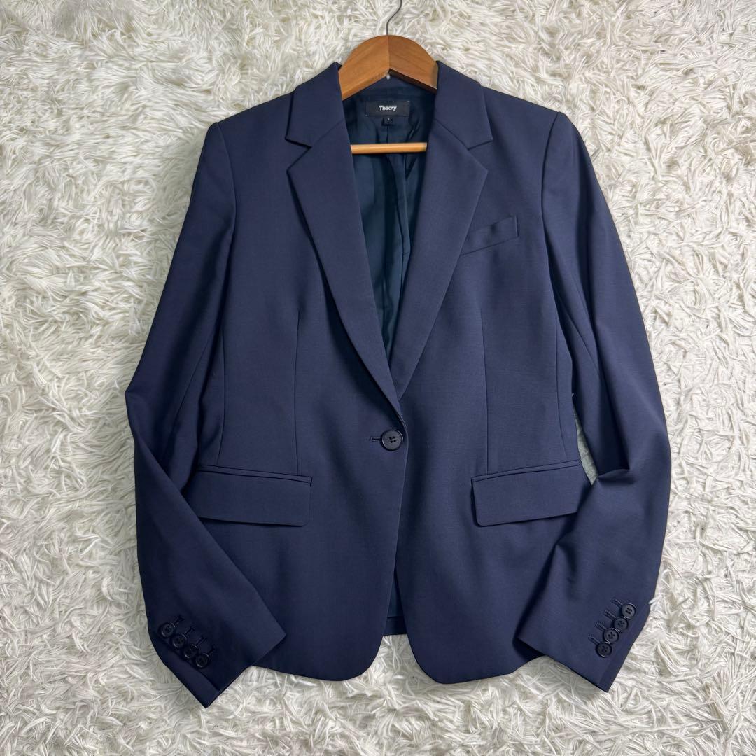 22AW✨現行セオリー　TAILOR スカートスーツ　セットアップ　ネイビー　M