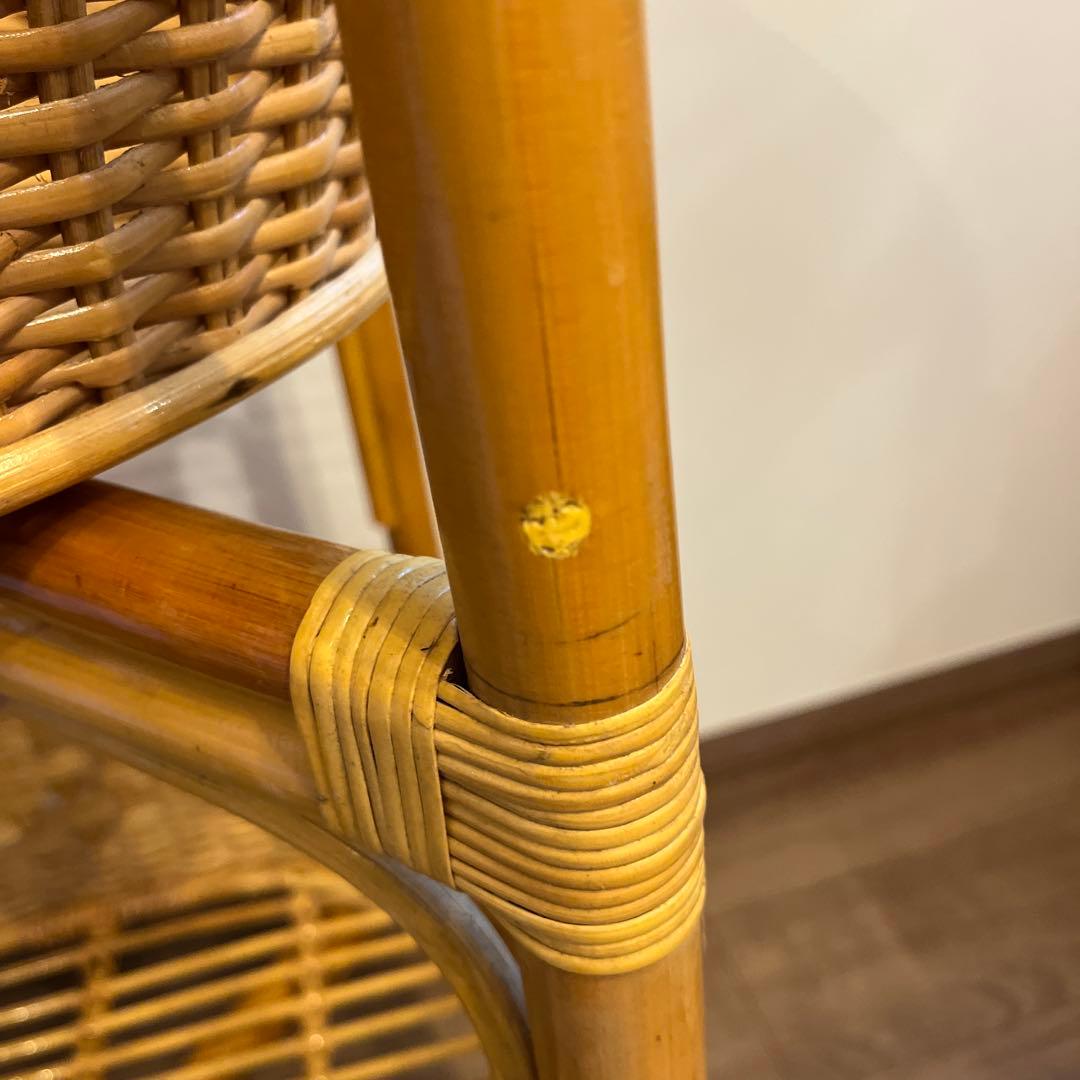 籐籠✳︎ランドリーバスケット2段✳︎レトロ✳︎取り外し可能✳︎