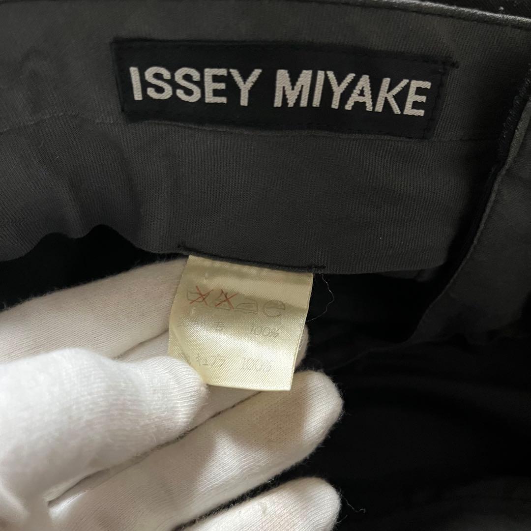 イッセイミヤケ ISSEY MIYAKE ワイド 通年ウール スラックス パンツ
