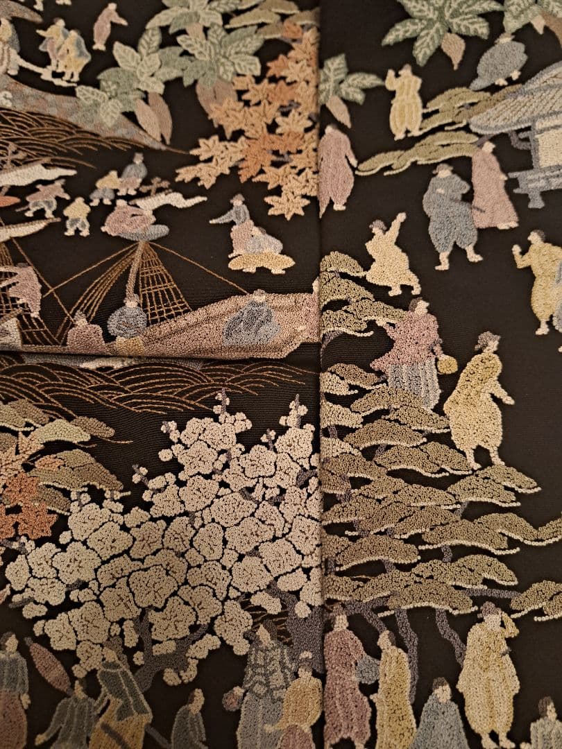 美品❇️豪華総刺繍黒留袖　比翼仕立て　 やまと誂製袋帯　フルセット