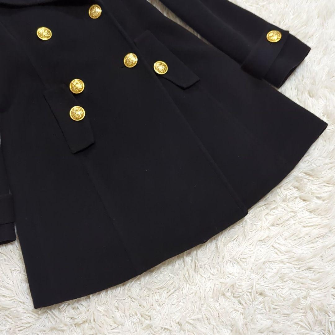 SLY M ベビドンコート カシミヤ 金ボタン ダブルブレスト ミドルコート