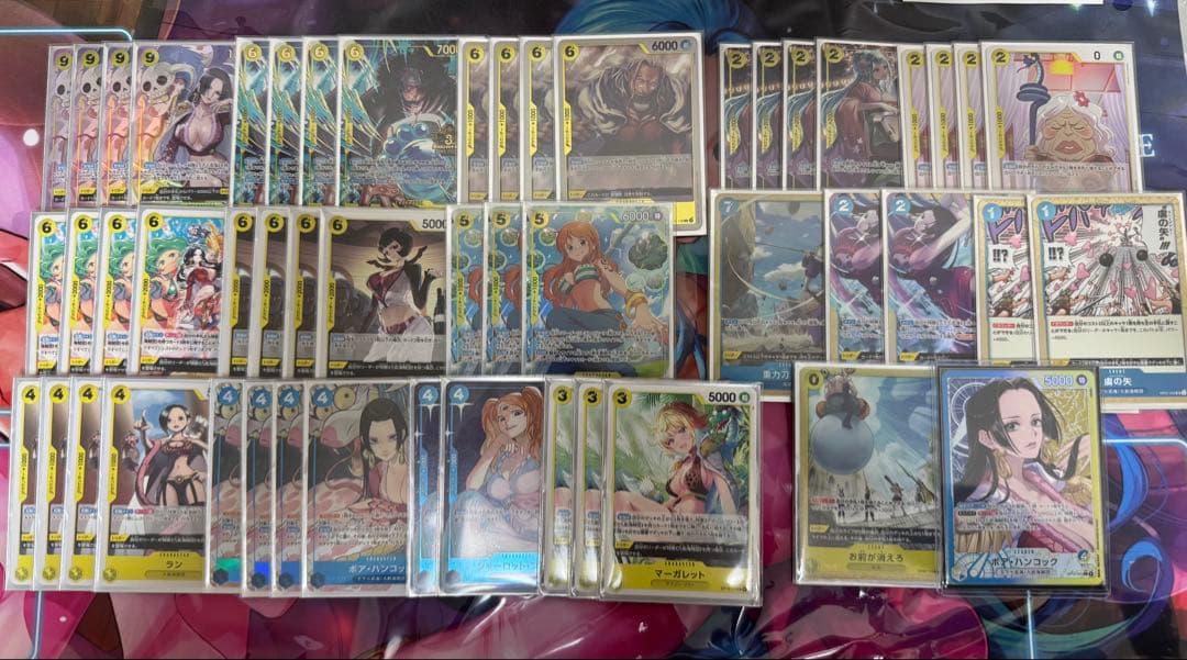 ワンピースカード　デッキ　青黄ハンコック　フルパラ