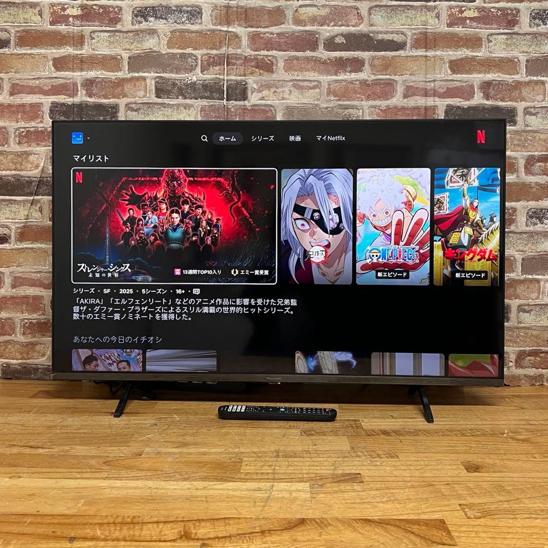 パナソニック 43V型 4K液晶テレビ VIERA TV-43W80A 25年製