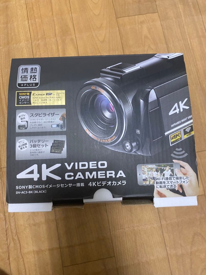 新品未使用4K VIDEO CAMERA DV-AC3K (BLACK)