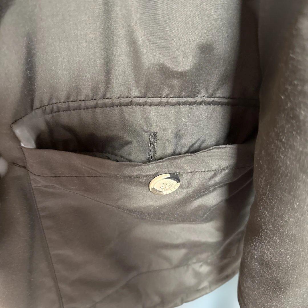 超レア品　美品　イタリア製　グリーン　ダウンコート　ファー付き