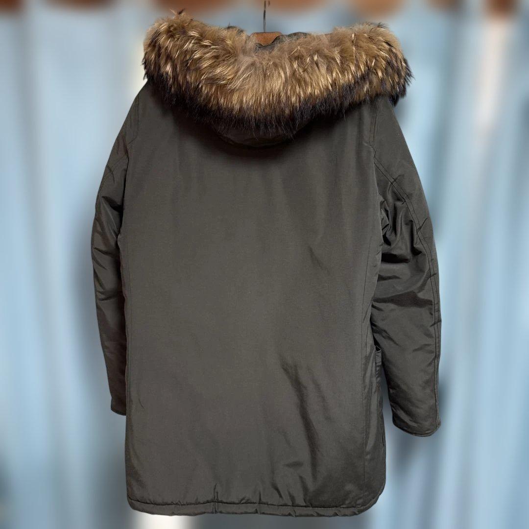 超レア品　美品　イタリア製　グリーン　ダウンコート　ファー付き