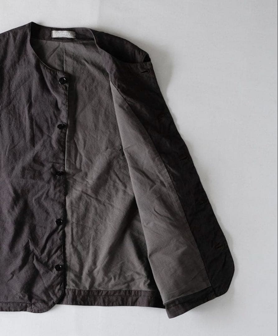 CONFECT UpcycleLino ポプリン クルーネックベスト