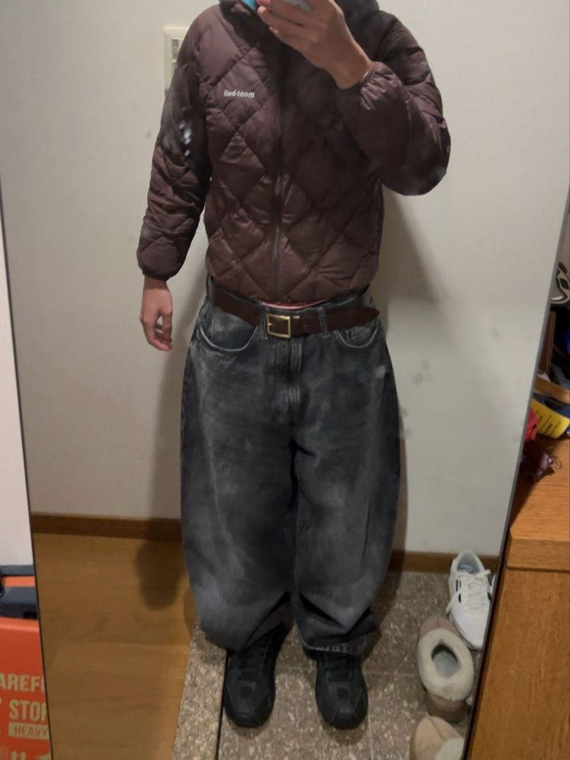 モンベル　リバーシブル　短丈　ダウンジャケット　y2k ストリート