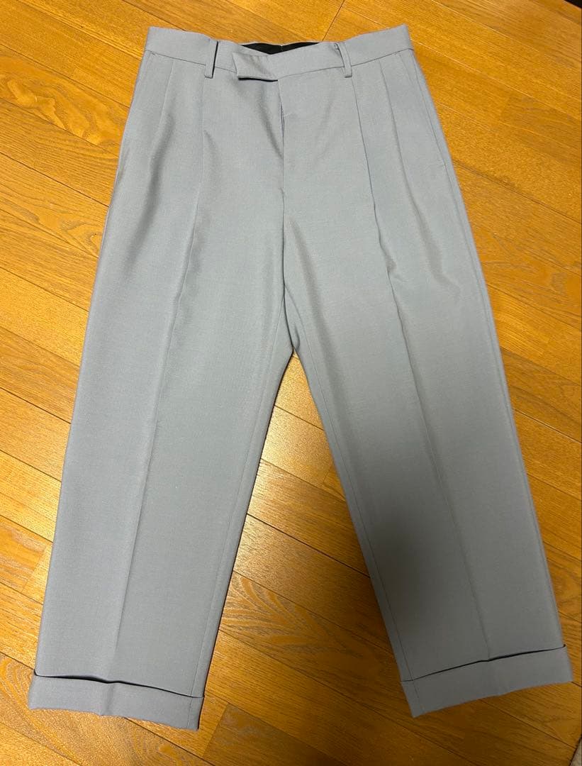 ワコマリア　薄いパープルグレー プリーツ入り スラックス　Ｍサイズ　新品未使用