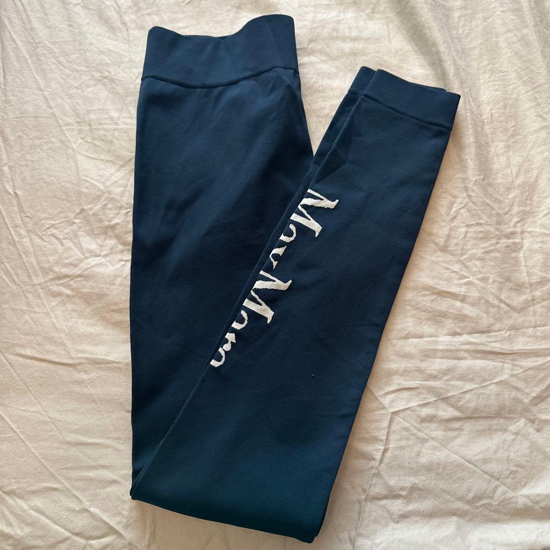 S MAX MARAネイビー ロゴレギンス