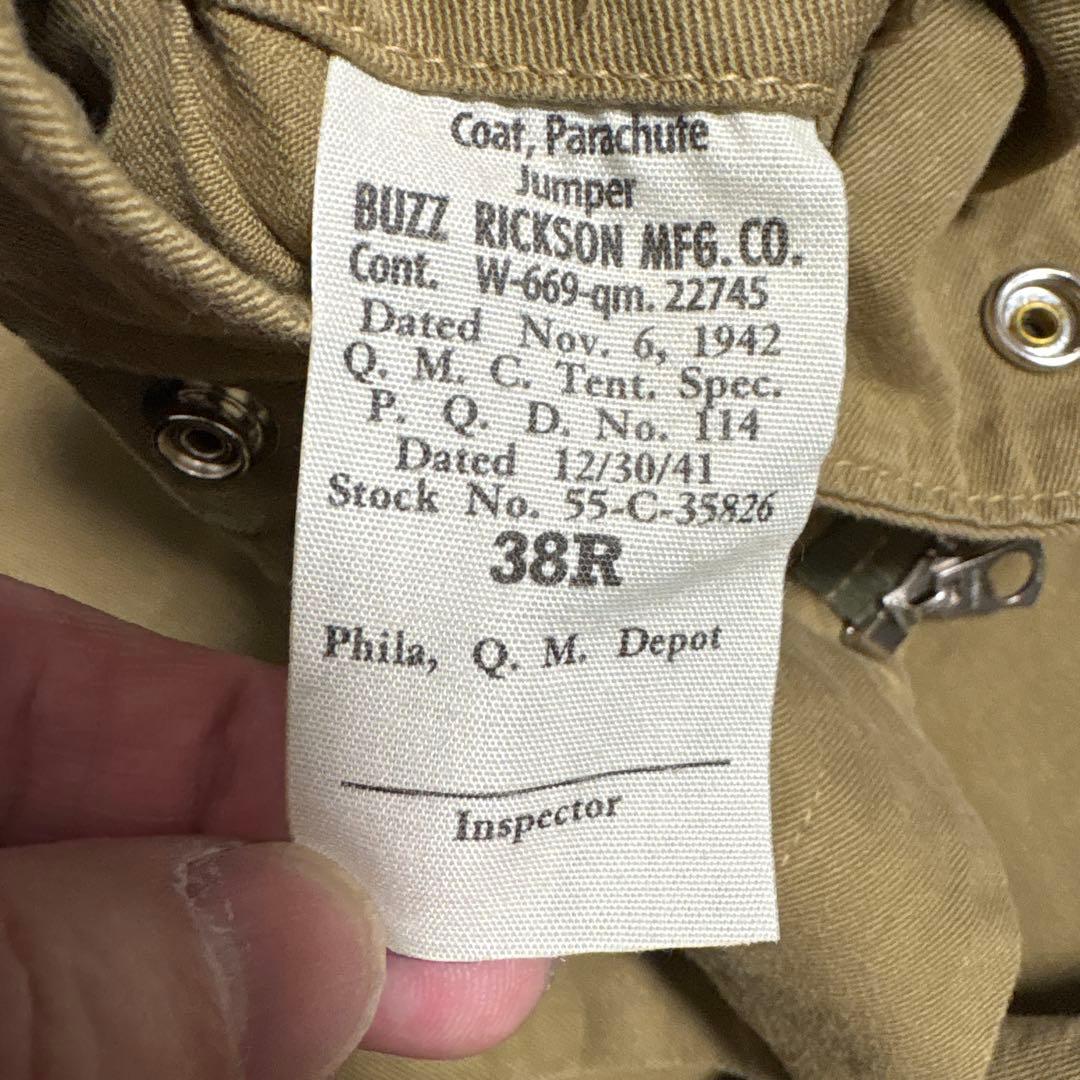 バズリクソンズ U.S.ARMY M42パラシュートジャンパーコート　Mサイズ
