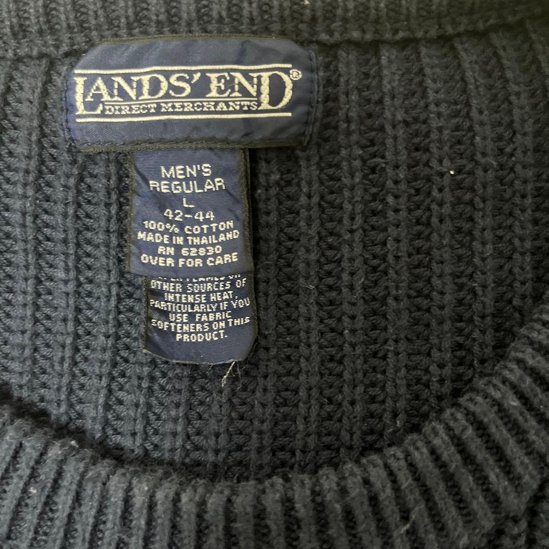 90's lands end コットン ニット