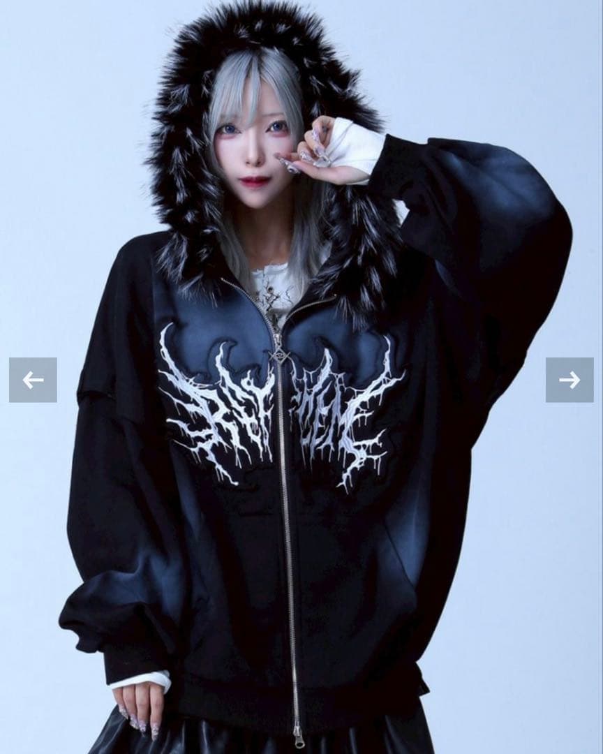 REFLEM[レフレム]ファー付き加工ジップパーカー