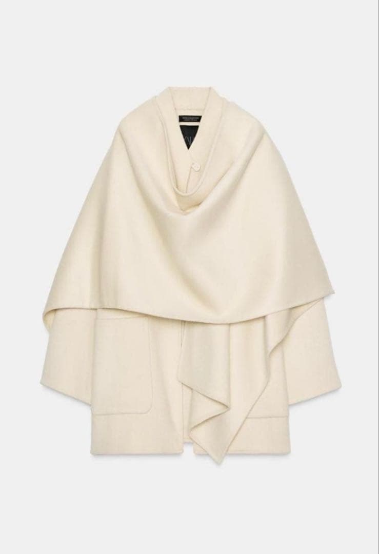 ZARA ザラ ZW COLLECTION ウールケープコート S 美品