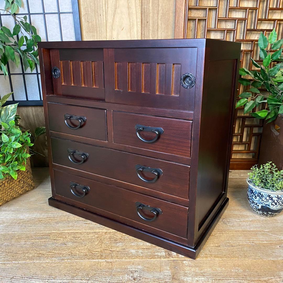 期間限定！セール中！民芸家具桐材多引き出しチェストタンスA56㎝×58㎝木製収納