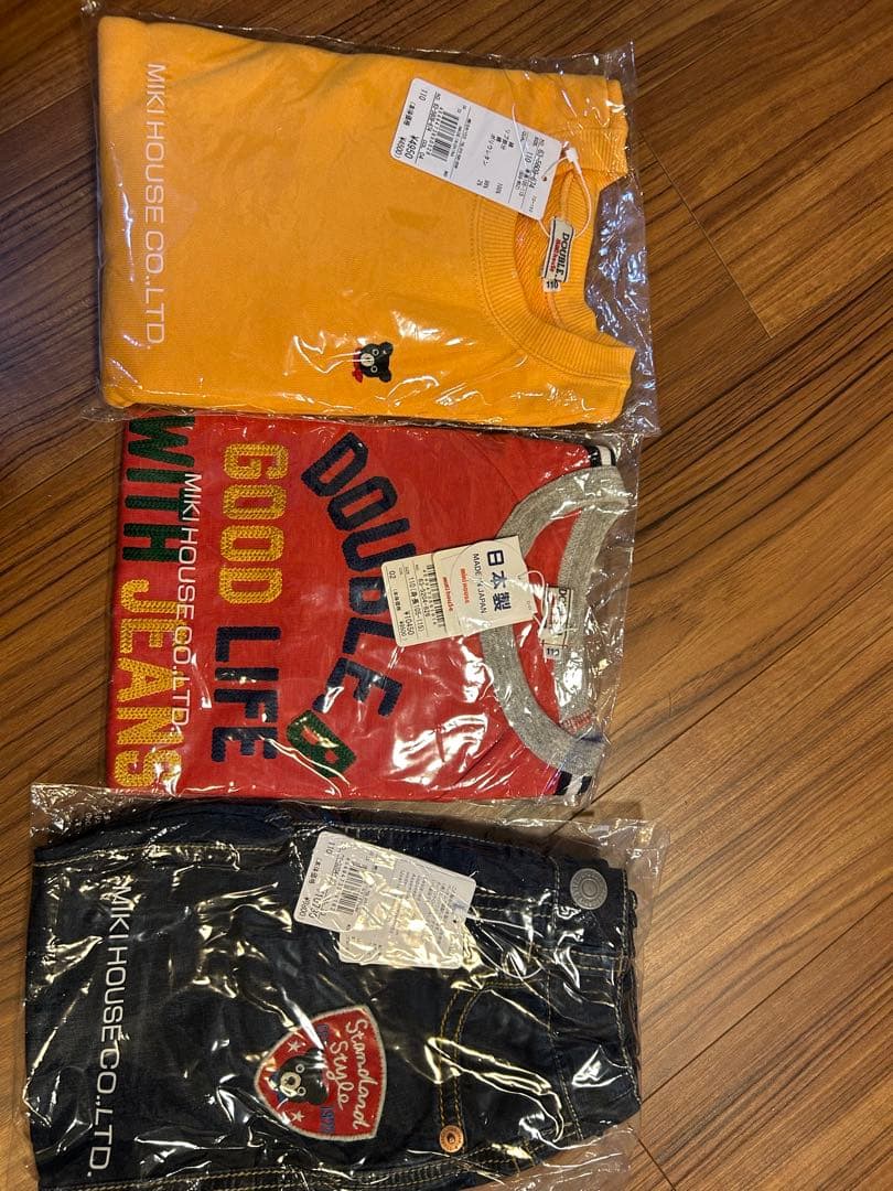 ynm【新品未使用】Miki House 男の子110サイズ 3点セット