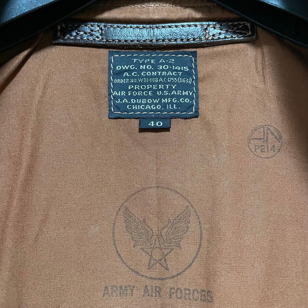 THE FEW A-2フライトジャケット デュボウ　J.A.DUBOW 40