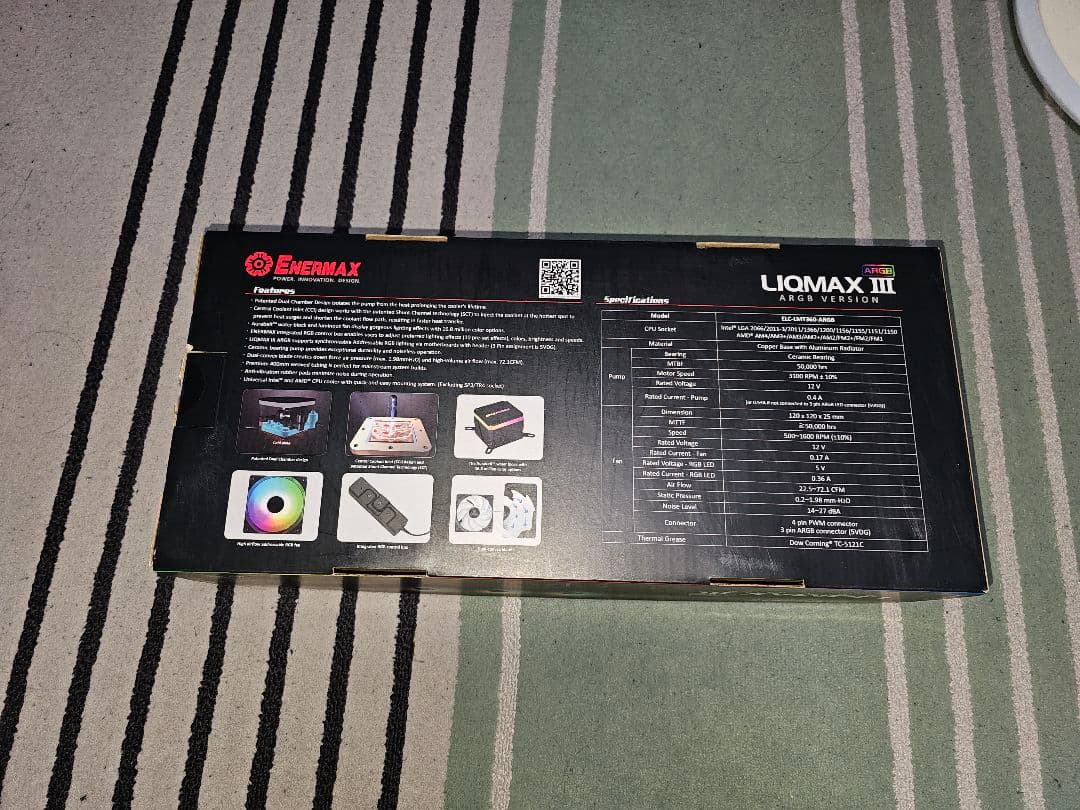 水冷CPUクーラー LIQMAXIII360mm ELC-LMT360-ARGB