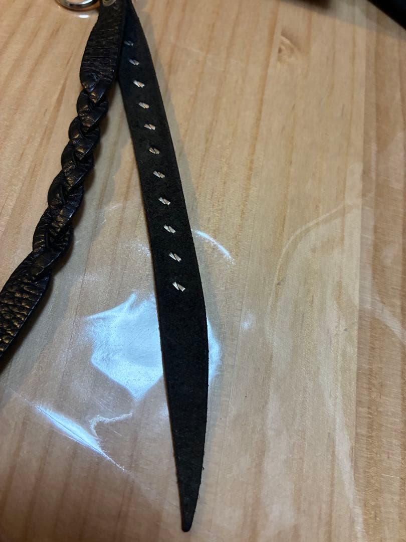 CALEE STUDS LEATHER SHORT KEY RING レザー