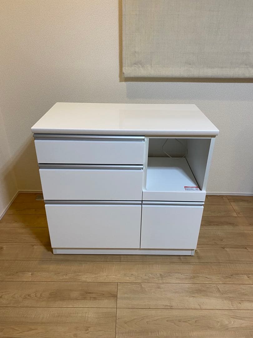 【ニトリ】キッチンカウンター（レジューム 90QL-R WH)