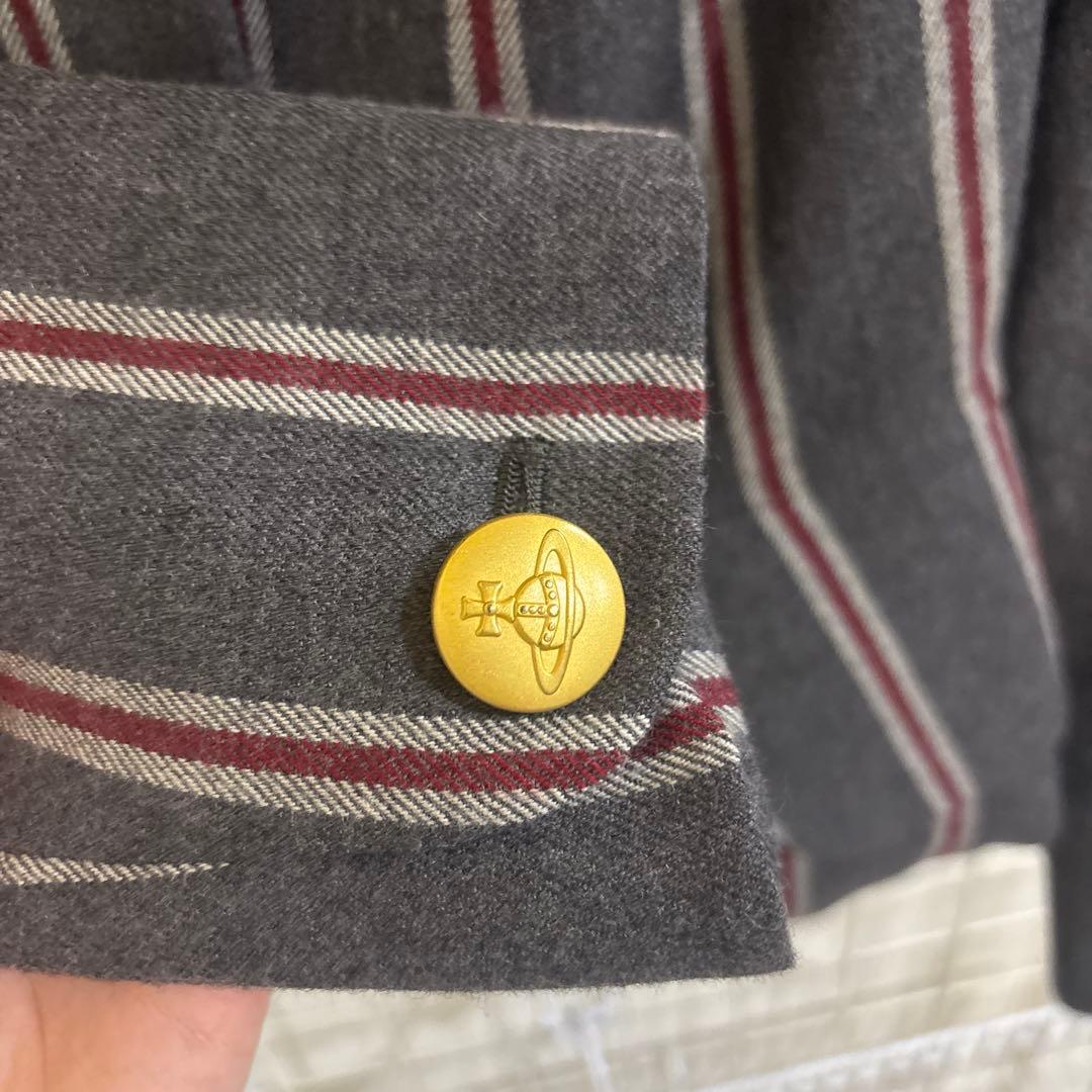 希少デザイン ヴィヴィアンウエストウッド オーブ ボタン ストライプ ジャケット