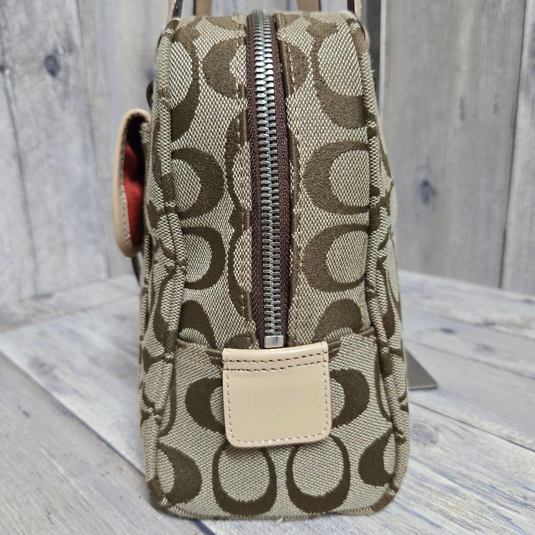 COACH　コーチ　ハンドバッグ　ショルダー　肩掛け　シグネチャー　【極美品】