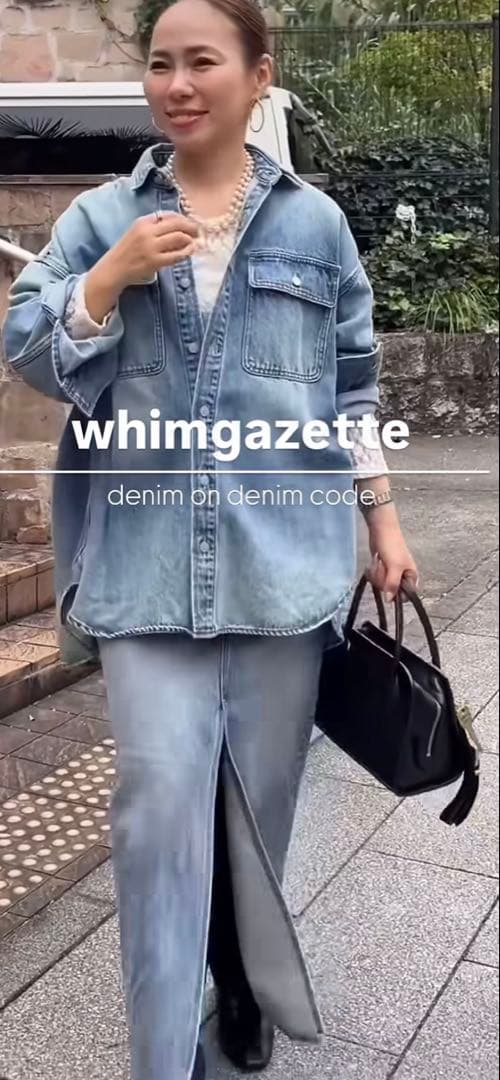 【Whim Gazette】 ドロップデニムシャツ(正規品)