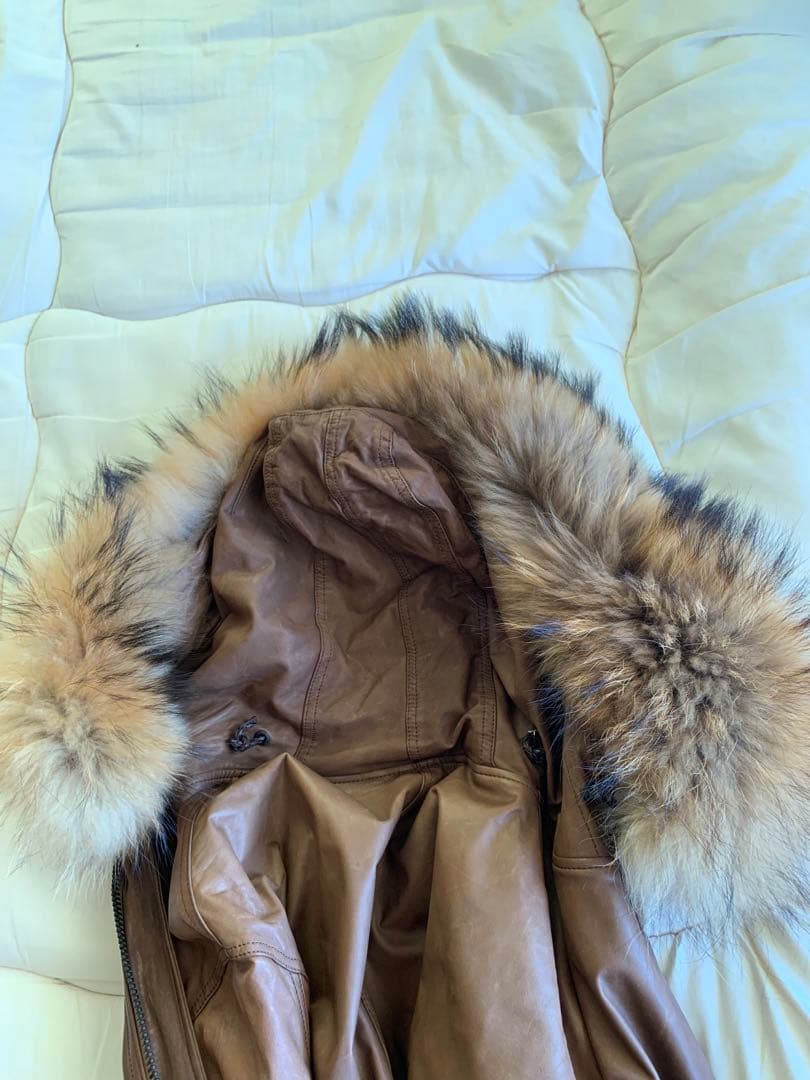 Sisi ブラウン レザーモッズコート