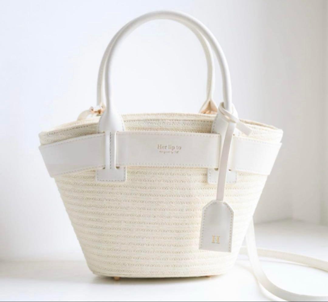 Her lip to Palma Mini Tote white 美品