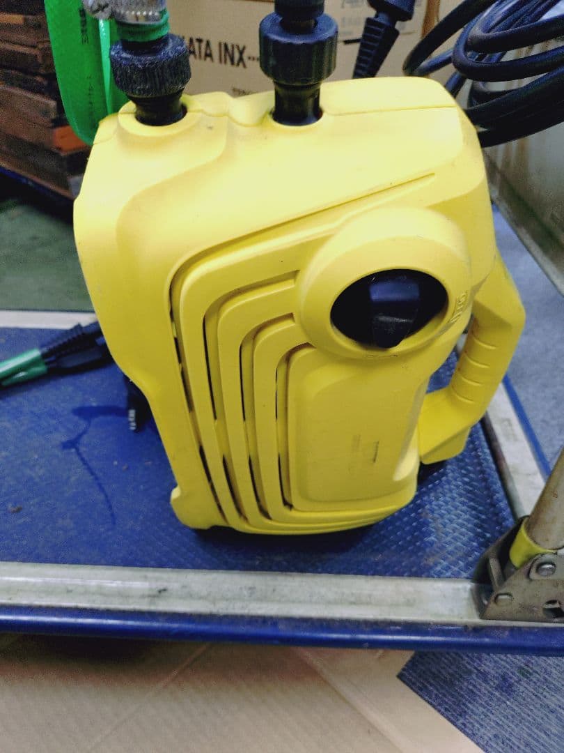 高圧洗浄機 ブラシ付き 黄色ハンドル2本先尖り部品3本