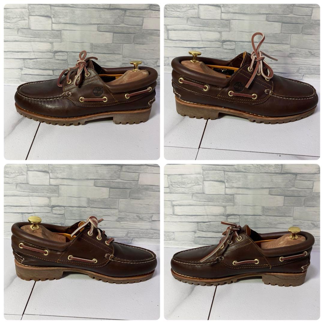 ティンバーランド 3eye デッキシューズ 本革 モカシン ブラウン 26.0