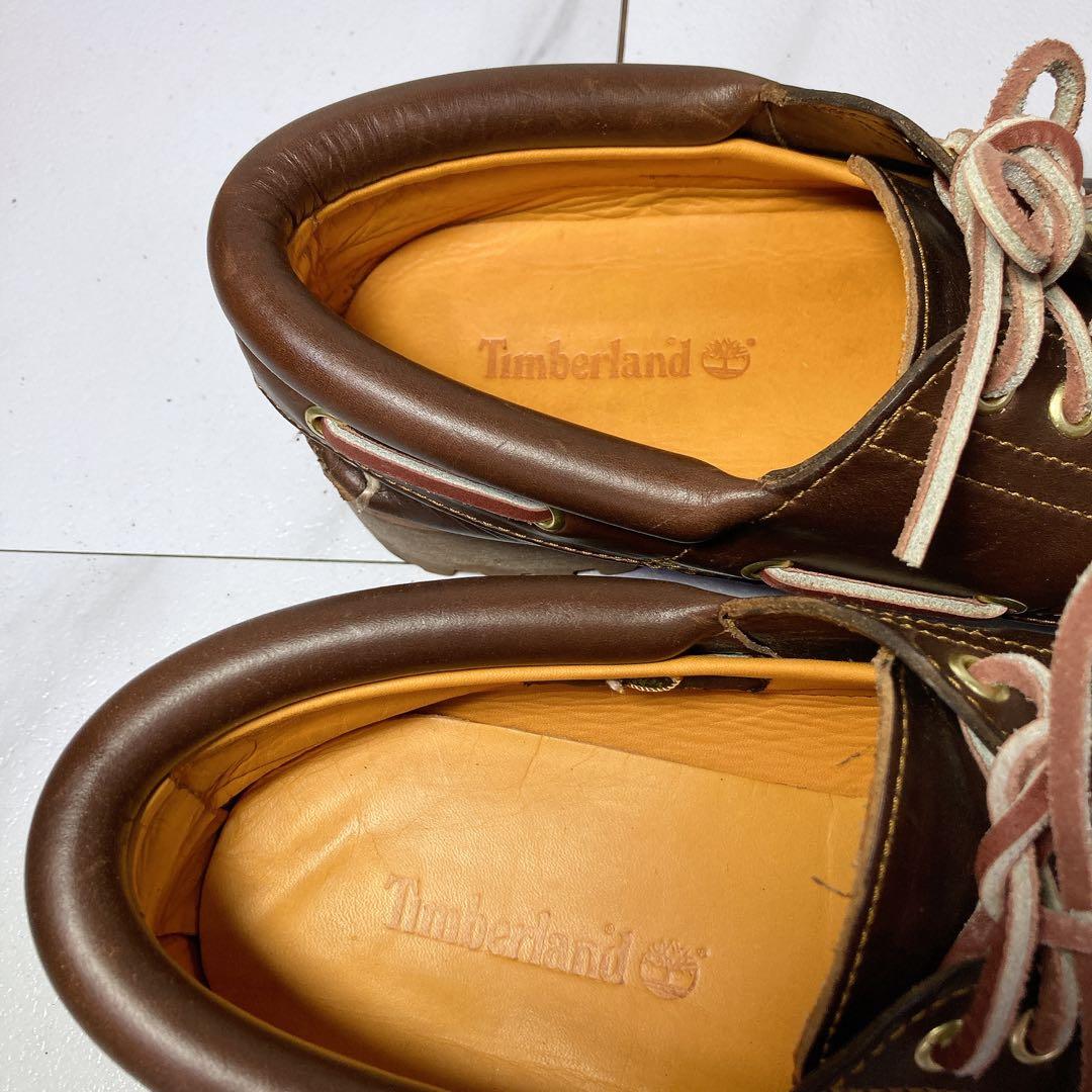 ティンバーランド 3eye デッキシューズ 本革 モカシン ブラウン 26.0