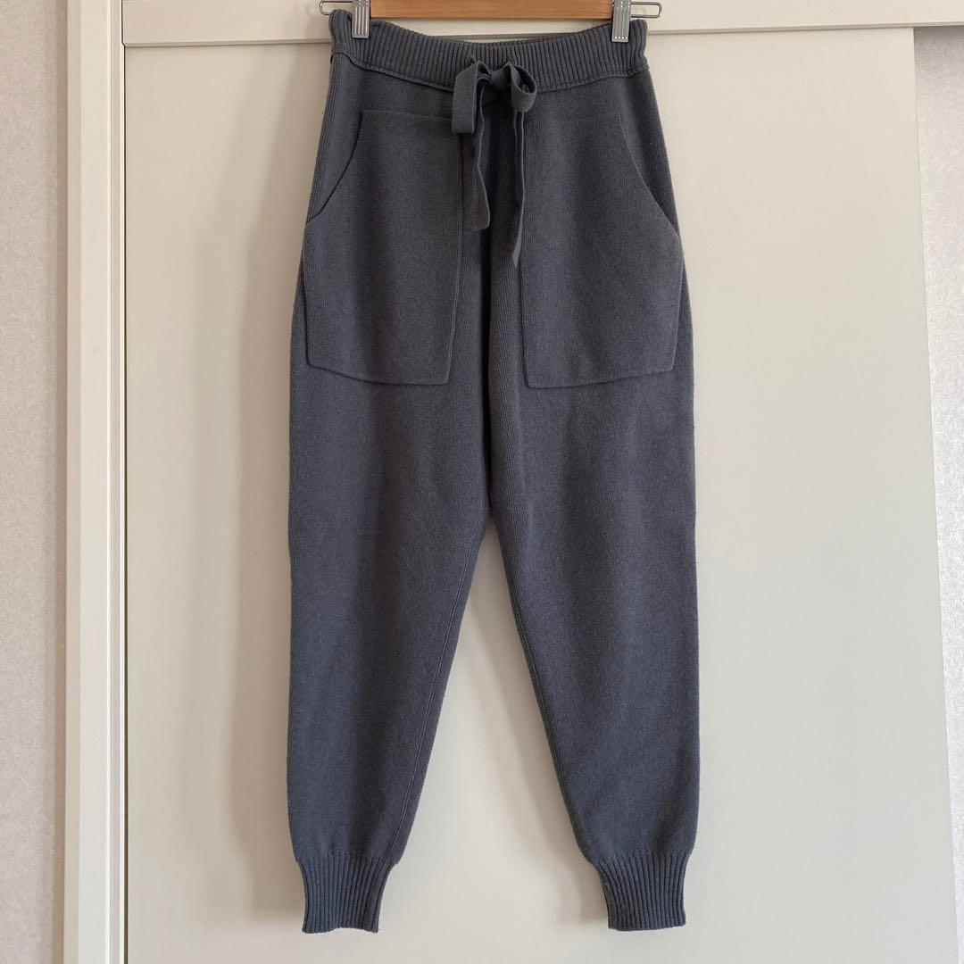 ドゥロワー drawer ニットパンツ　グレー　サイズ1