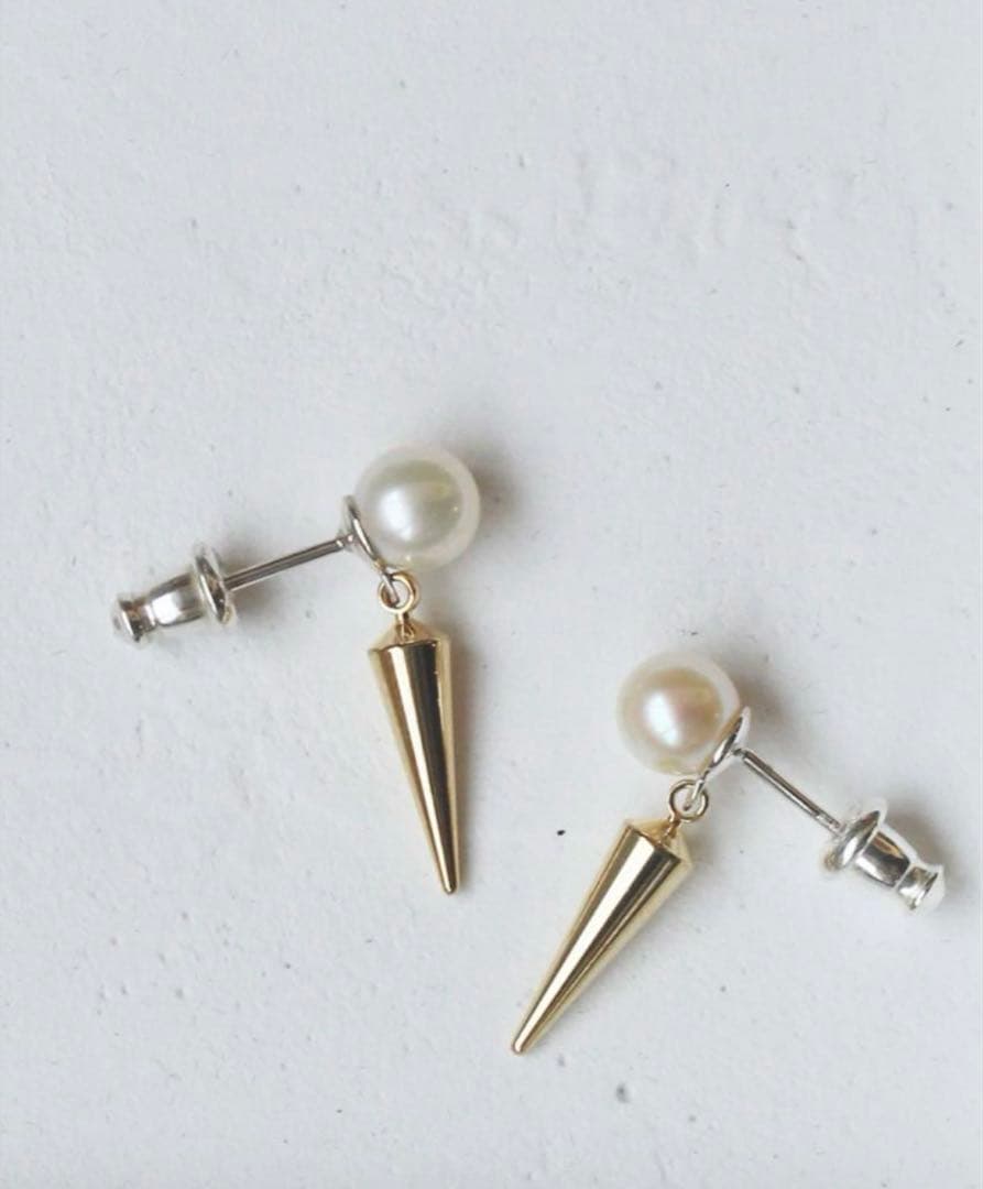 【 e.m.】スタッズパールピアス