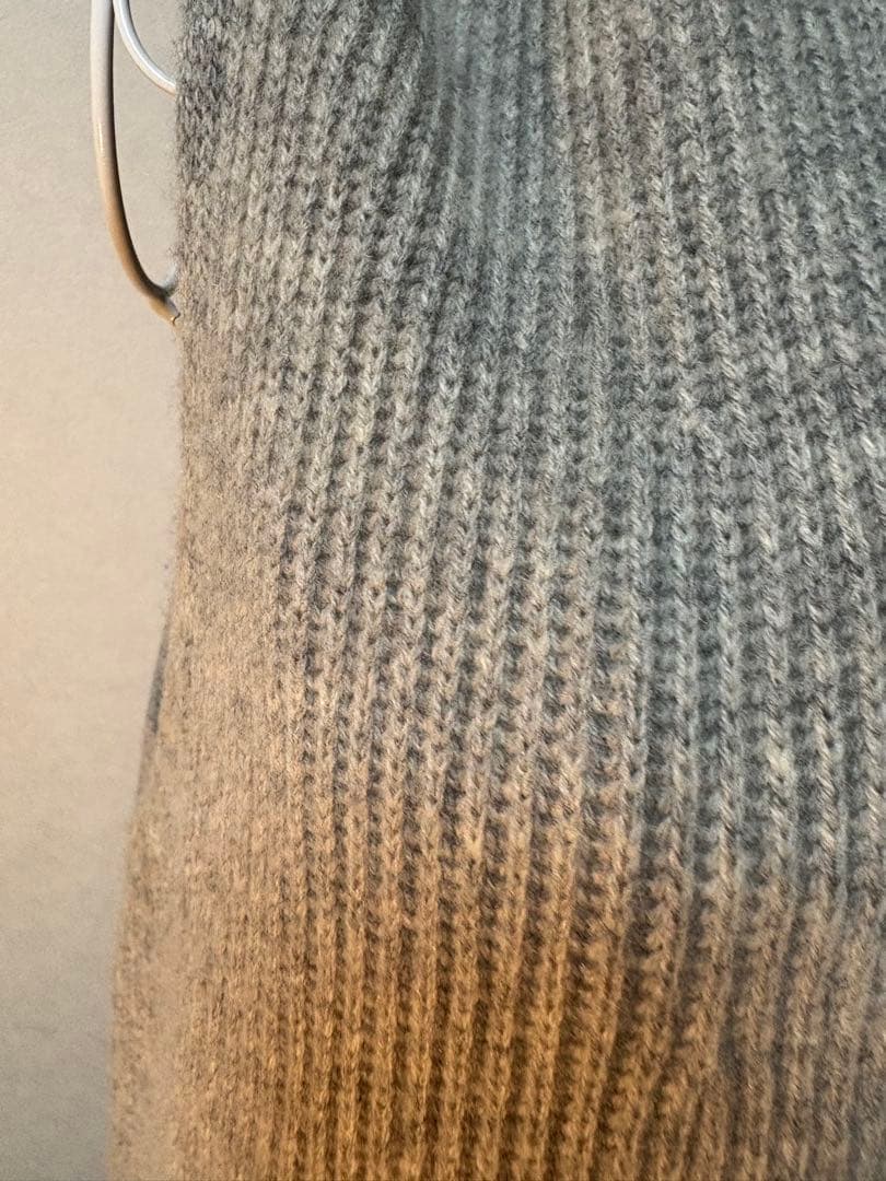 Max Maraマックスマーラ ロングニットベスト S グレー ウール×カシミヤ