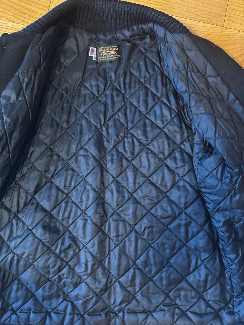 SKOOKUM ファラオコート 黒 ウール スウェード レザー