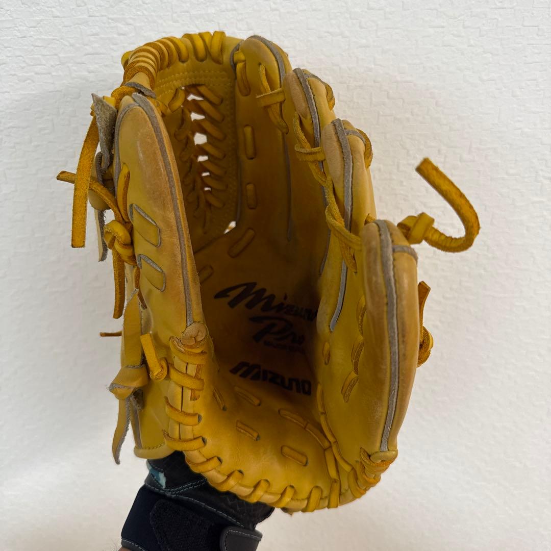 【美品】右投用 ミズノプロ グローブ 復刻版 Mラベル 軟式用