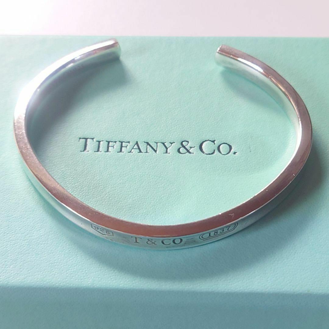未使用に近い ティファニー ナローバングル 1837 ケース付 925 シルバー