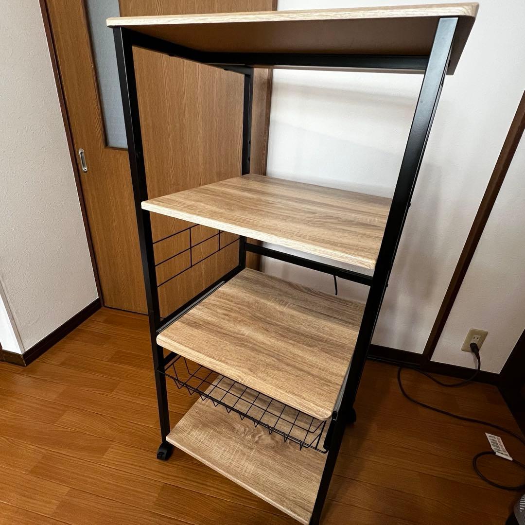 オープン収納棚 キャスター付き