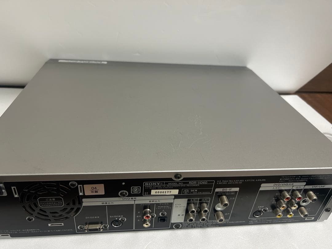 ミスターぶぅ様■SONY■VIDEO/DVDレコーダー■RDR-VD60 VHS