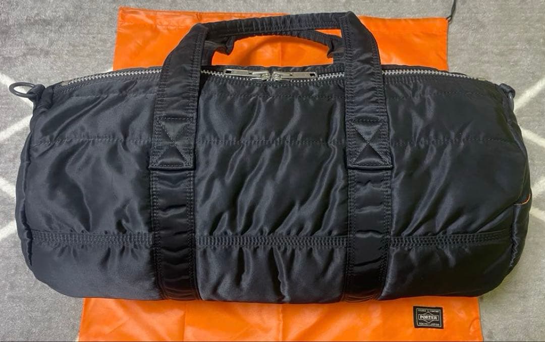 【未使用級】PORTER タンカードラムバッグボストンバック2way ブラック