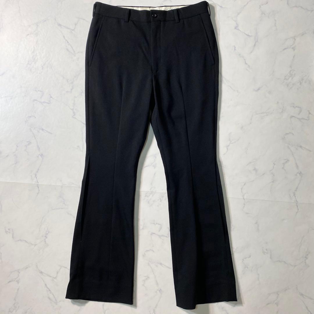 【美品】コムデギャルソンオムプリュス　スラックス　サイドスリット　サキソニー生地