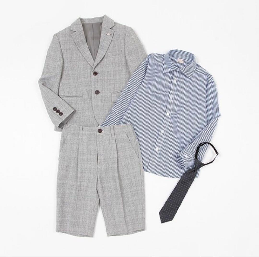 petit main グレージャケット+ショートパンツ