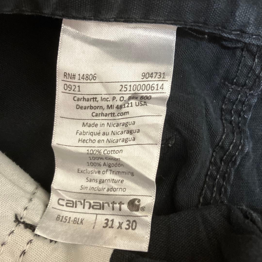 マ*ク様 carhartt ダック　ペインターパンツ　ブラック　ワークパンツ　3