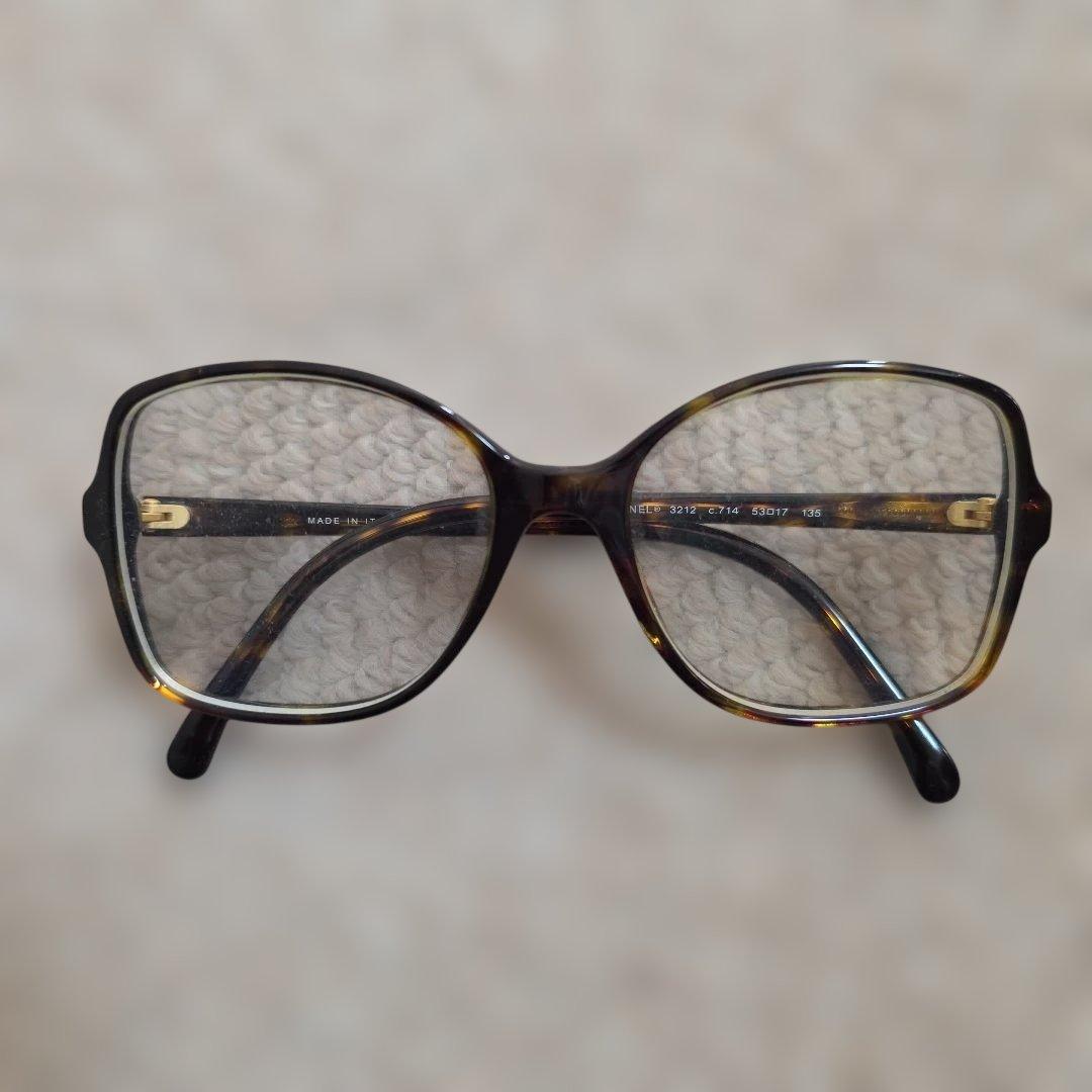 シャネルロゴ CHANEL べっ甲 オシャレ伊達メガネフレームサングラス