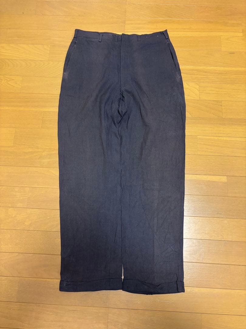 60s コンマージップ　ビンテージ　スラックス　アルミジップ　シンチバック