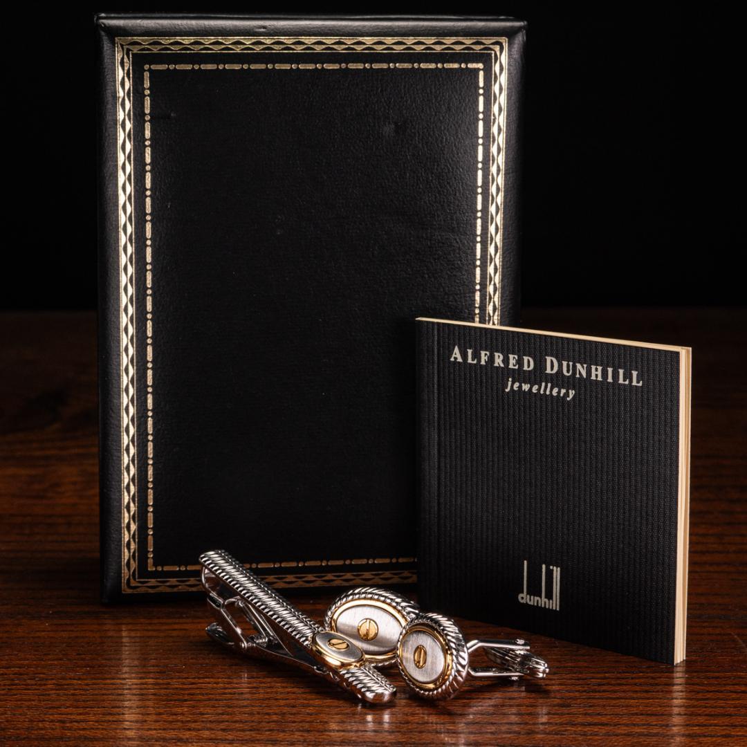 【英国王室御用達】Dunhill モートリティーズ カフス ネクタイピンセット