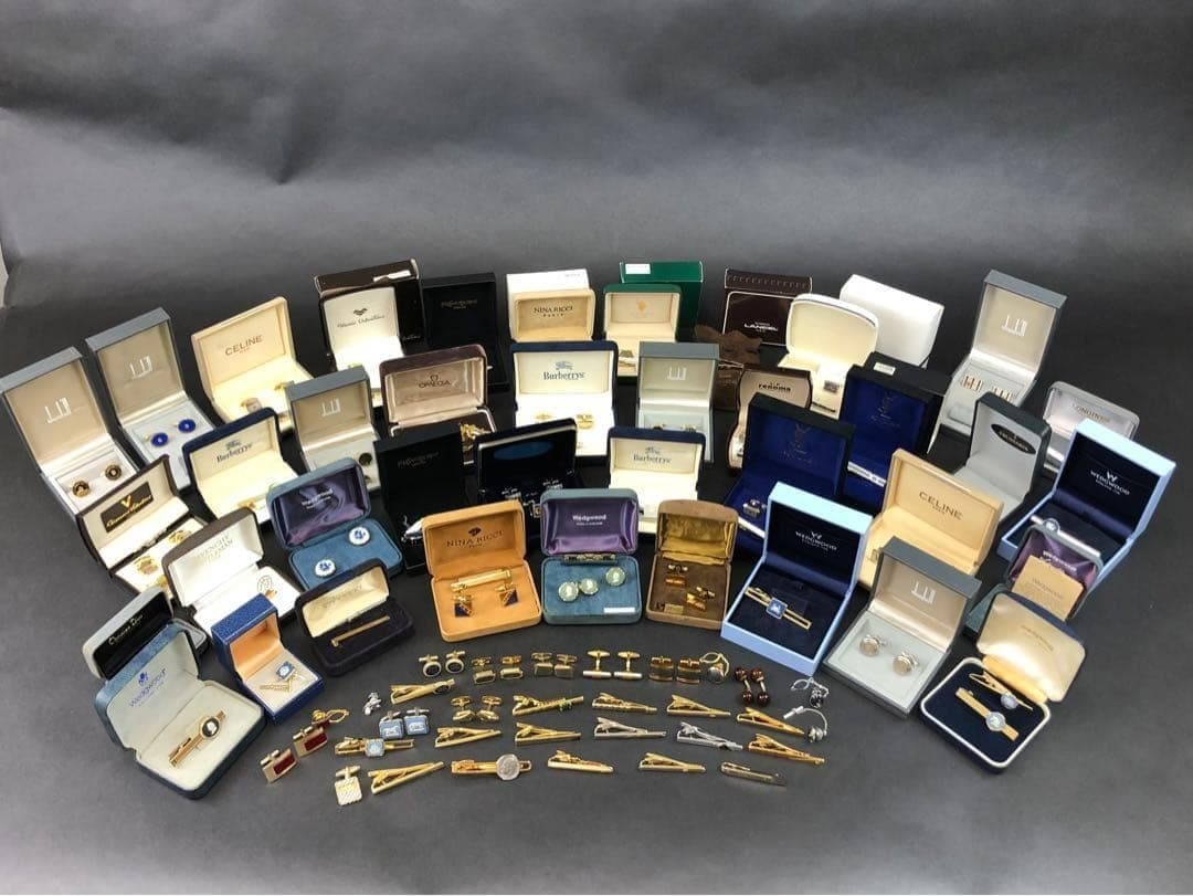 S*a様 ダンヒル・オメガ・ウエッジウッド・セリーヌ他　タイピン・カフスまとめ