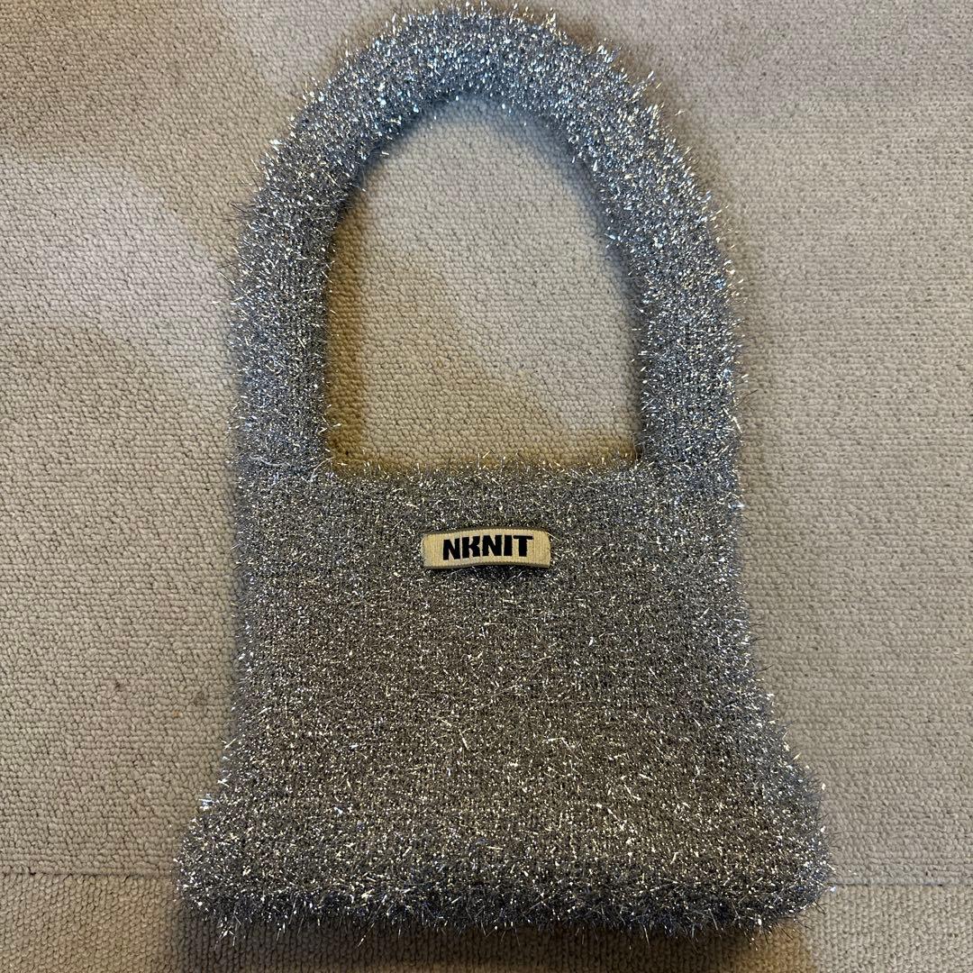 る*う様 NKNITT シルバー パーティーバッグ