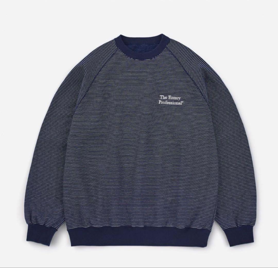トップス BORDER CREW NECK SWEAT ennoy